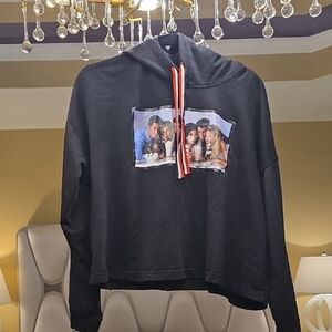 FRIENDS Black Hoodie with Red Accents